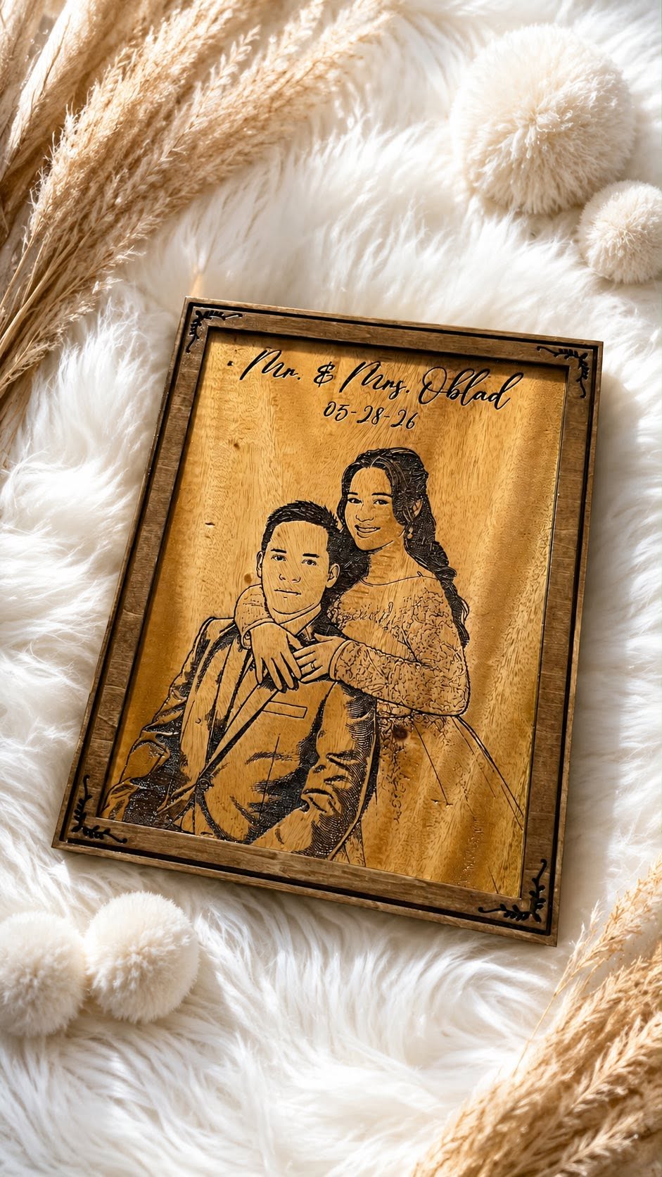 Laser engraved wooden piece by Engrave Me Bukidnon